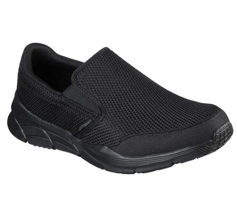 Skechers Herr Svarta Slip On - Relaxed Fit: Equalizer 4.0 - Krimlin - Sverige (TIAZR-8072)
